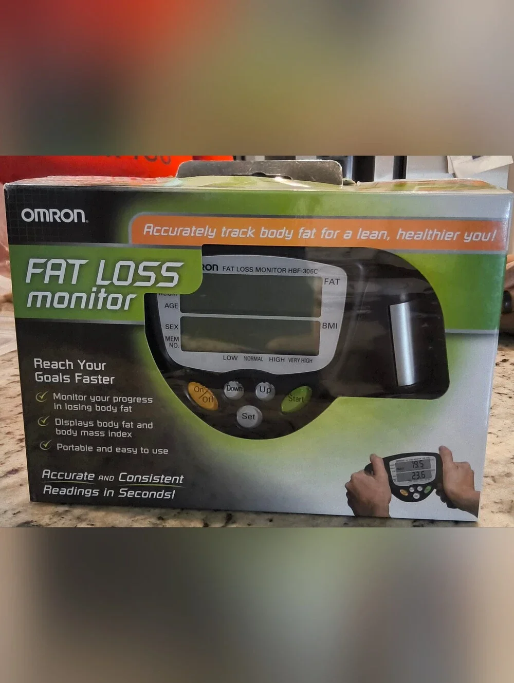 OMRON Green and Black Fat Loss Monitor HBF-306C